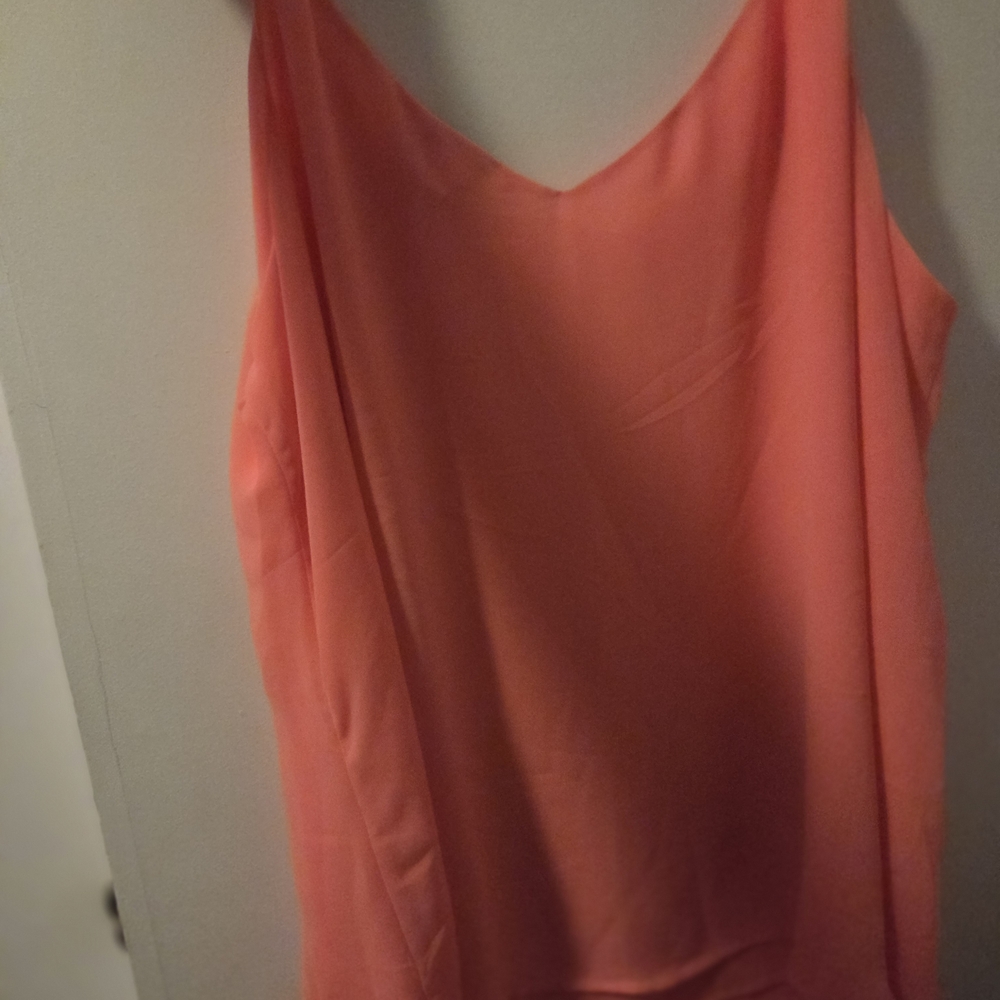 Elegant Coral V-Neck Tank Top